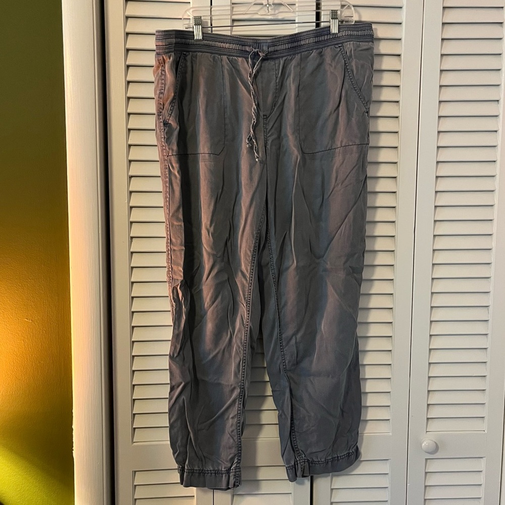 Calvin Klein Jeans Light Blue Elastic Waist Wide Leg Lyocell Pants Size XL